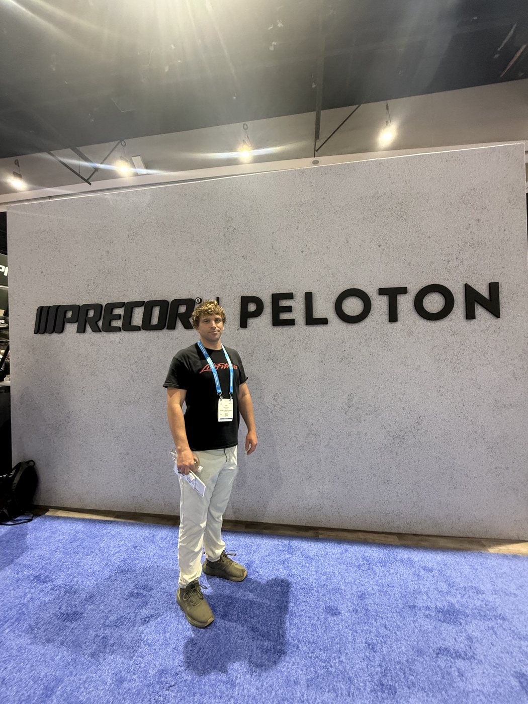 Leo Clark at the Precor and Peloton showcase